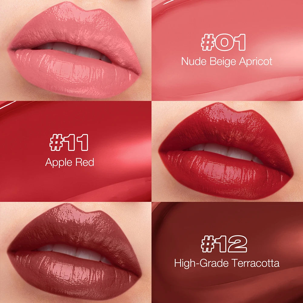Lip gloss set shiny liquid lipstick Long lasting moisturizing non-sticky plump hydrating lip balm Women's makeup Halloween gift