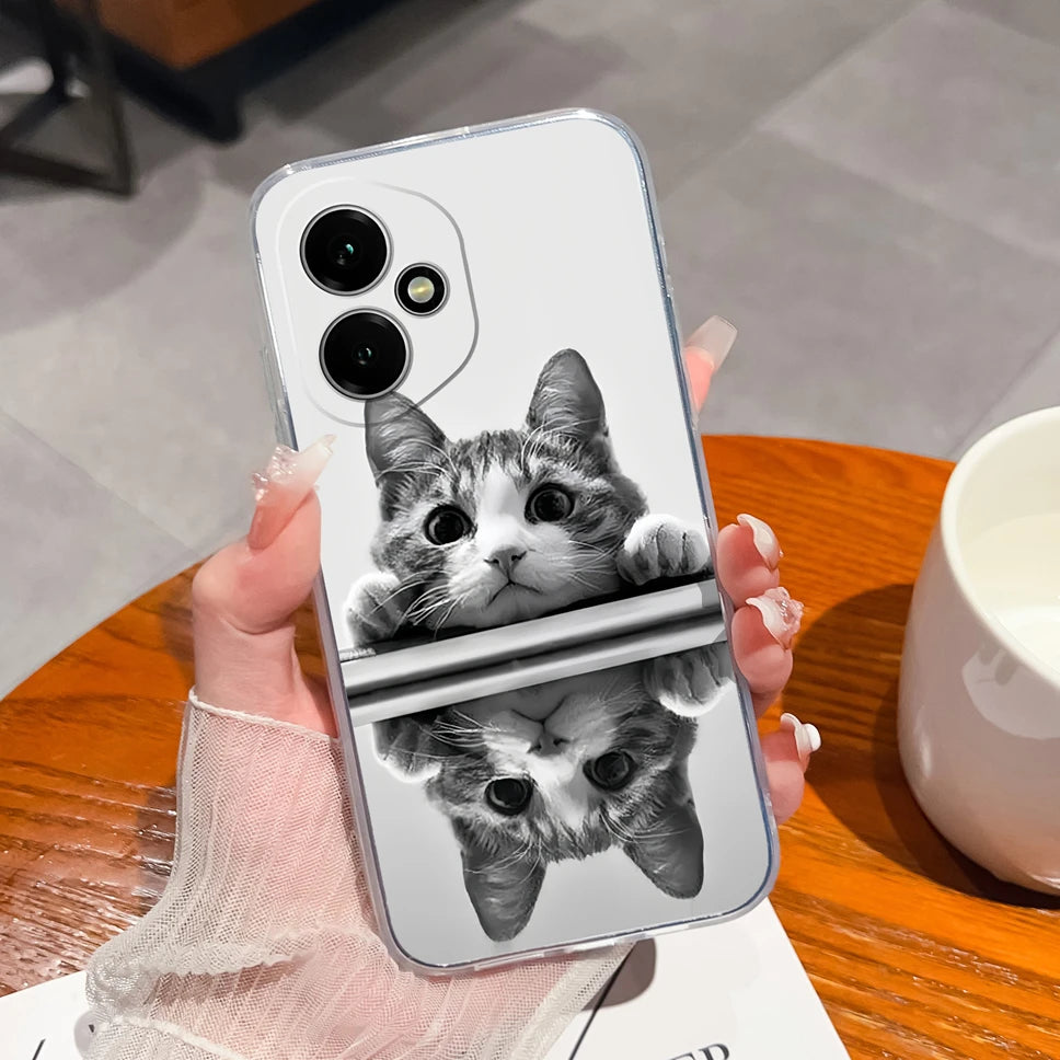 For Honor 400 Pro 5G Case Cute Astronaut Transparent TPU Soft Silicone Phone Back Cover For Honor 400Pro High Quality Funda Capa