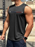 Trend Paris Letters Graphic Tank Tops For Men Fashion Summer Streetwear 3D Printed Sleeveless Vest Loose Breathable Cool Tops