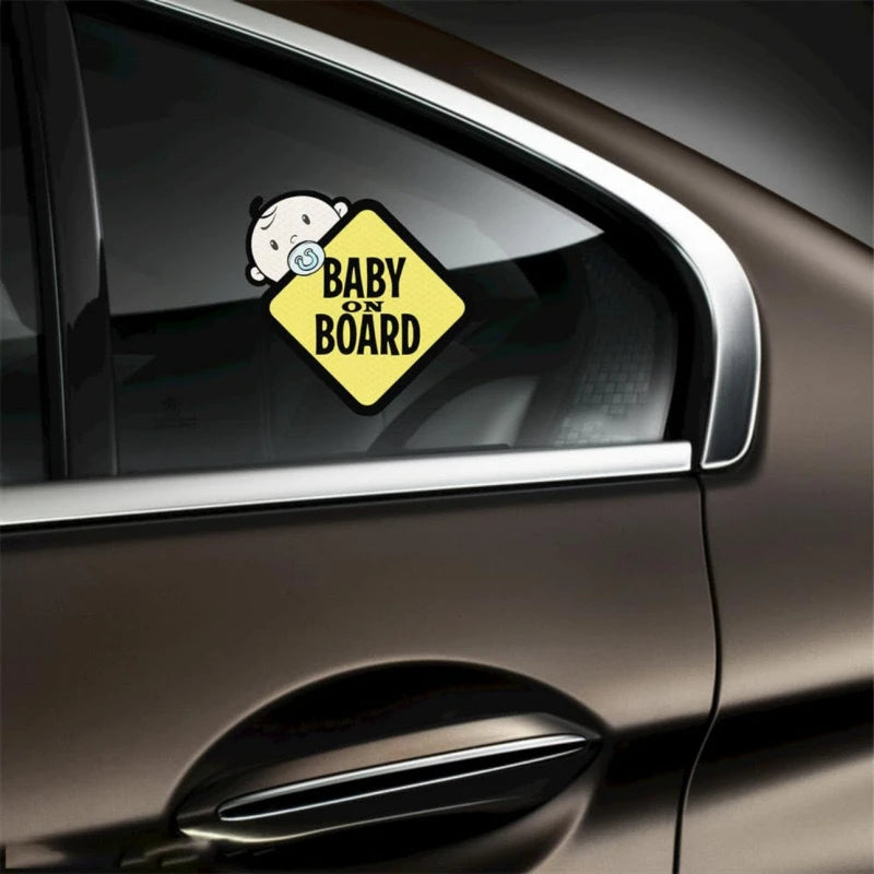 Baby on Board Stickers Reflective Waterproof Sunscreen Baby Safety Warning Signs Decorative Accessories 2026