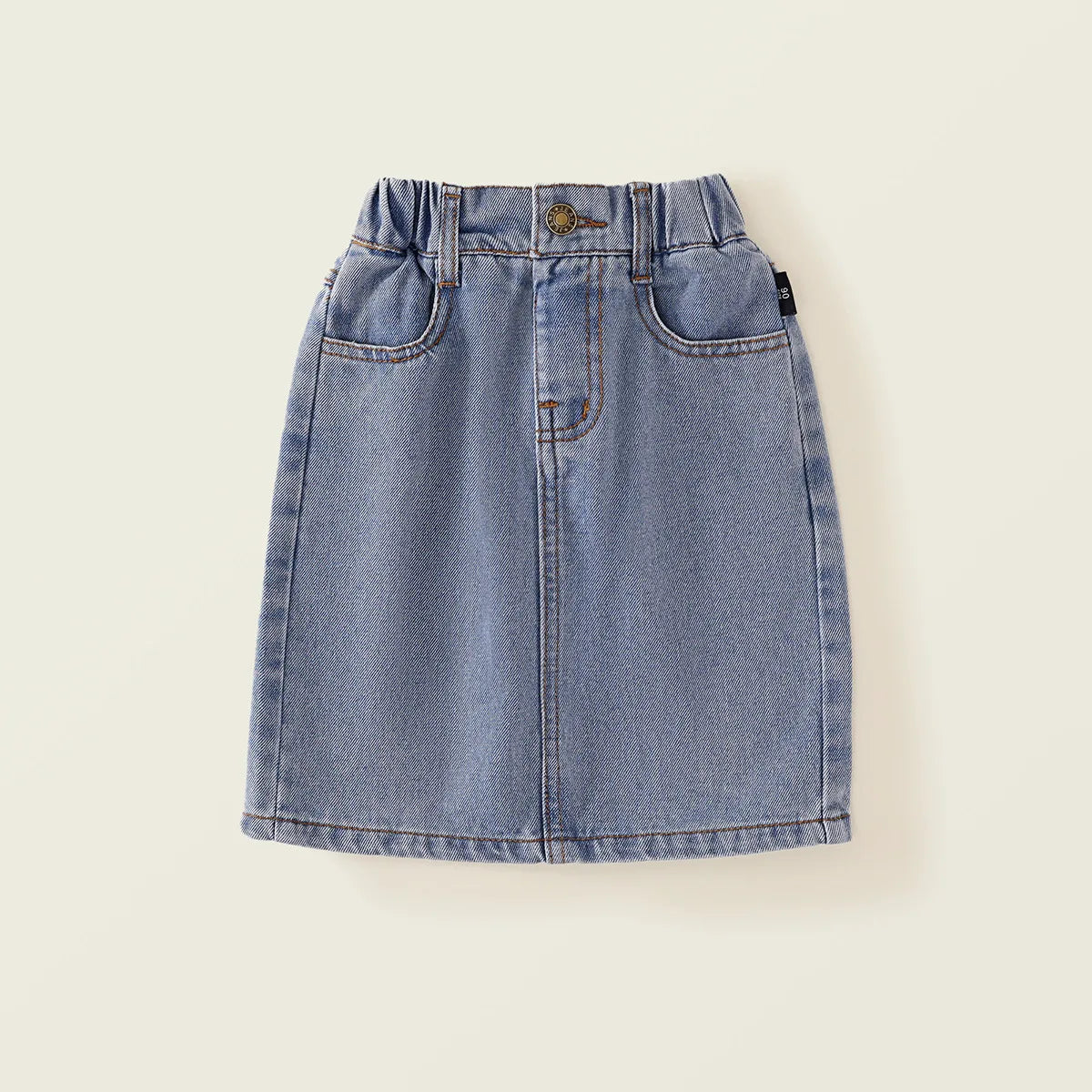2025 Spring/Summer New Arrival Girls' Denim Pencil Skirt, Soft Washed Korean Style Baby Girl High-Waisted Skirt