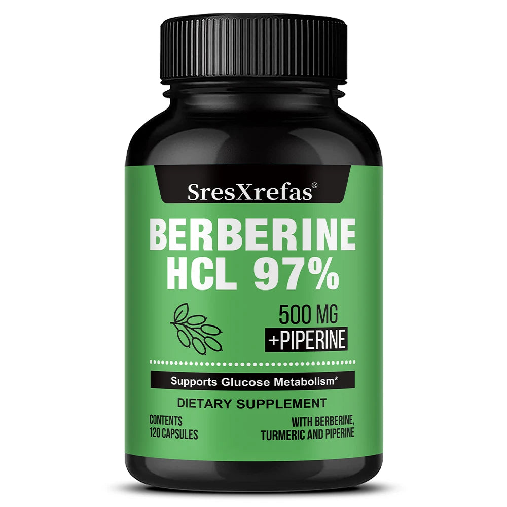 Berberine HCl, Berberine Supplement 500mg Per Serving - Supports Heart Health, Immune System, Healthy GI, Healthy Cholesterol
