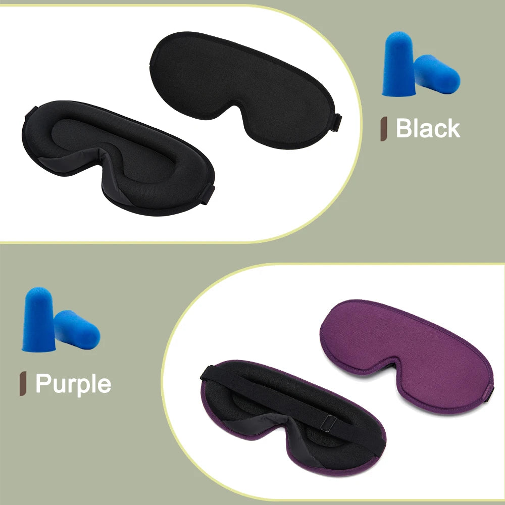 3D Memory Foam Silk Sleep Mask Soft Women Men Eye Patches Comfort Three Dimensional Design Face Mask Eyeshade Night Breathable