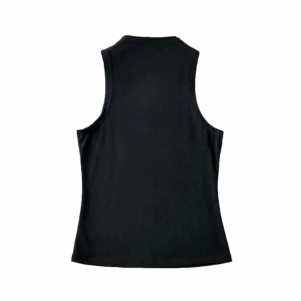 Summer NEW Arrival Women Solid Color Causal Sexy Croped-Top Sleeveless Tank Streetwear