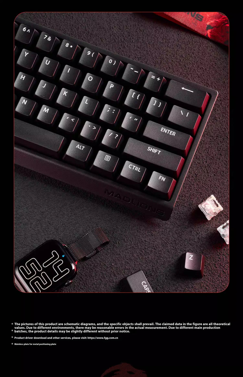 MADLIONS MAD60HE MAD68HE Magnetic Switch Keyboard Wired Mechanical Keyboard 8000Hz 0.01mmRT Valorant Gaming Keyboard Custom