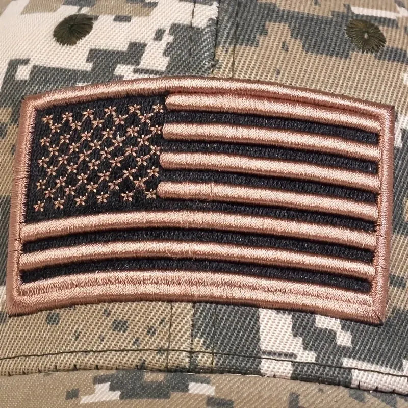 Unisex Army Flag of The United States Embroidery Baseball Caps Spring and Autumn Outdoor Adjustable Casual Hats Sunscreen Hat