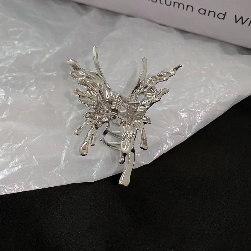 DREJEW Butterfly Hairbands for Women Rhinestone Crystal Long Tassel Chain Headband Simulated Pearl Headwear Hair Accessories