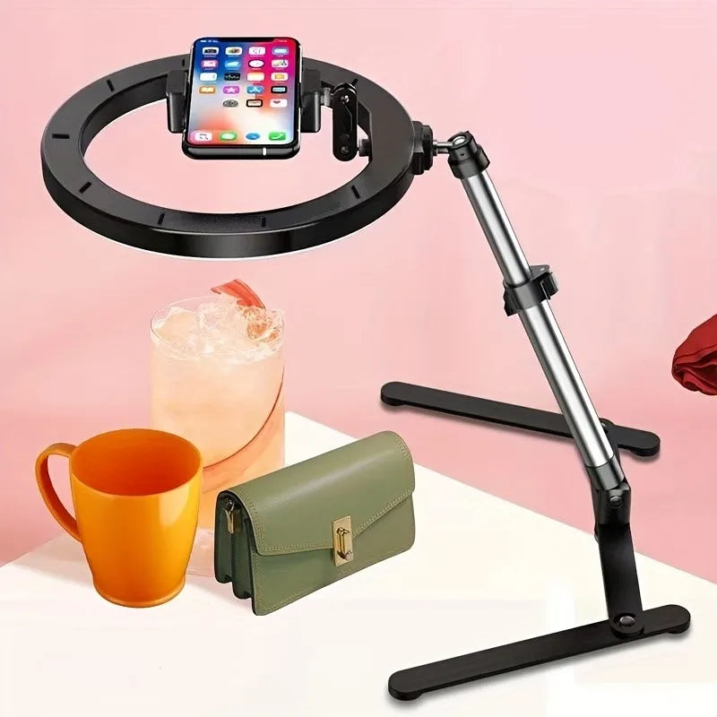 Live broadcast overshoot bracket full set of desktop recording video lighting lamp shooting support frame desktop overshoot ligh