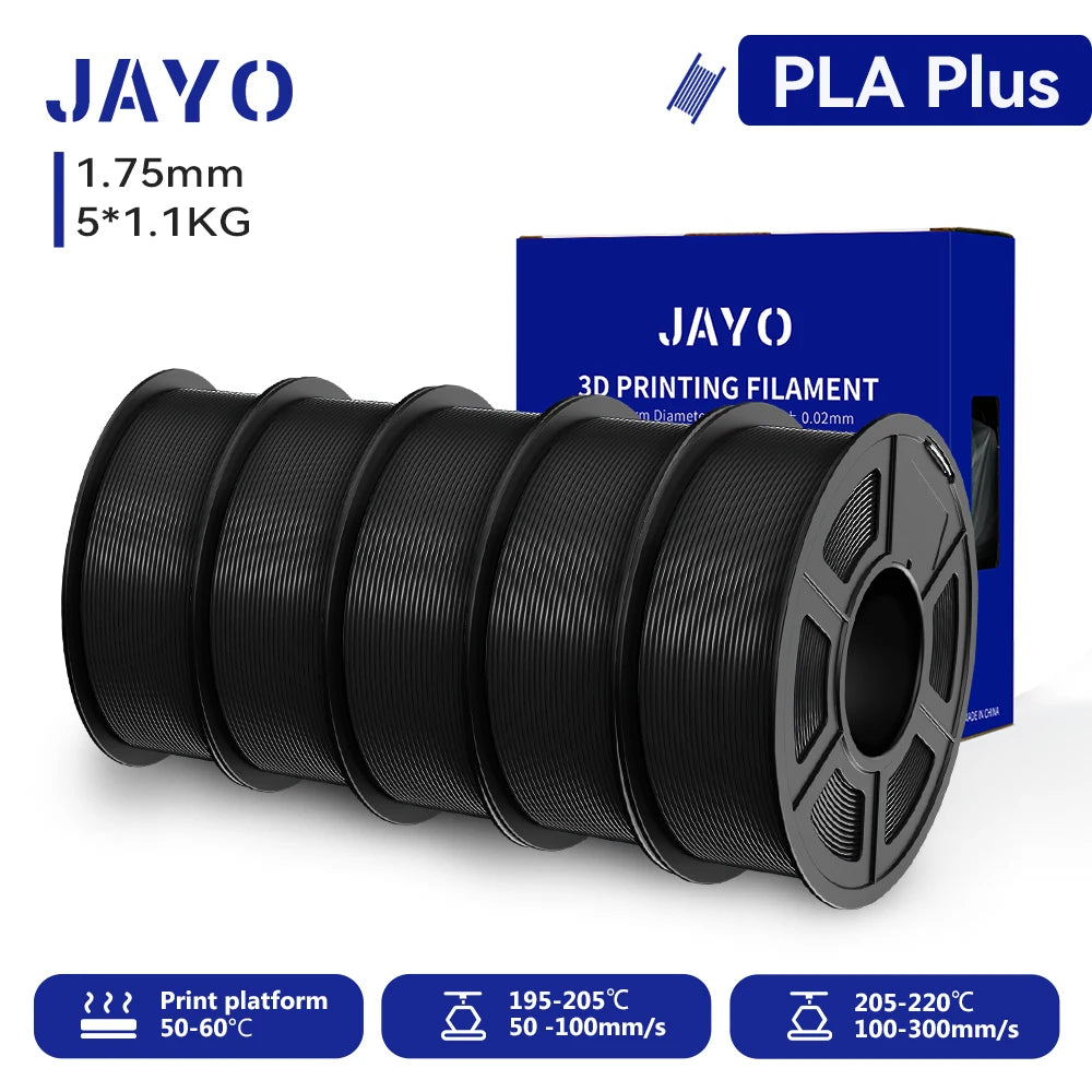 JAYO 3D PETG/PLA/PLA PLUS Printer Filament 1.75mm 5.5KG 100% No Bubble non-toxic 3D Printing Materials for 3D Printer&3D Pen