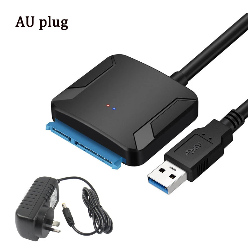USB 3.0 to SATA Adapter Cable for 3.5/2.5 Inch SSD HDD SATA III Hard Drive Disk Support UASP Compatible with USB 1.1/2.0/3.0