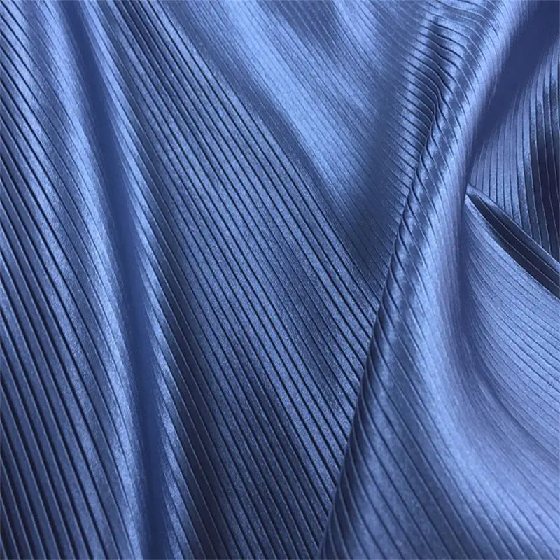 Organ Pleated Fabric Per Meter for Needlework Clothes Skirt Costume Dress Diy Sewing Designer Cloth Soft Comfortable Plain Black
