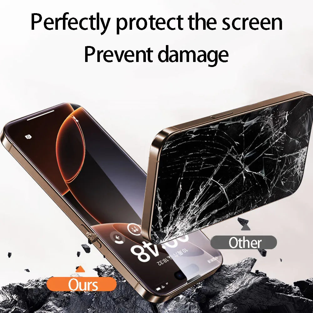 4Pcs Anti-Spy Tempered Glass For iPhone 16 15 14 13 12 11 Pro Max Screen Protector For iPhone XS Max XR Full Cover Privacy Glass