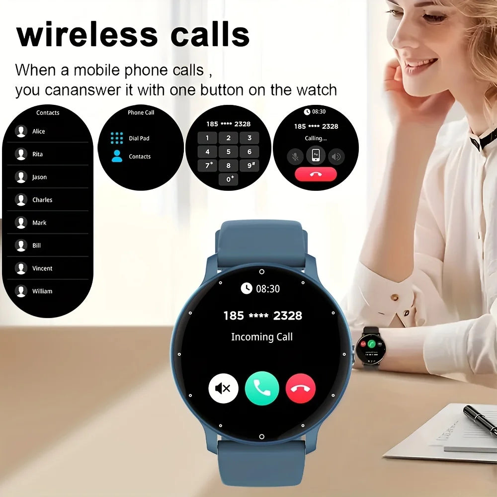 PEJE 1.28'' Fitness Smartwatch for Android and iPhone Smart Watches for Men (Answer/Make Calls), Waterproof Fitness Tracker