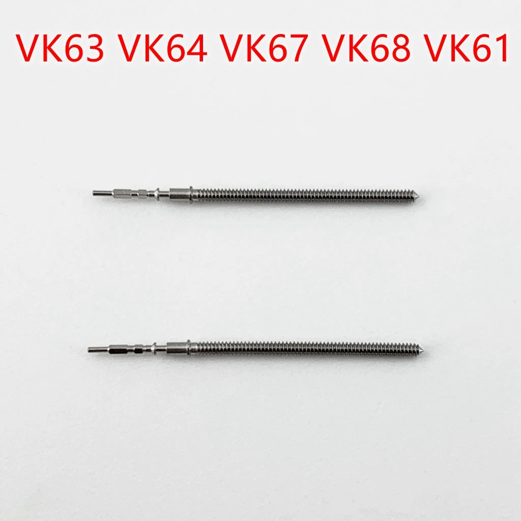 Goutent Steel Crown Parts Crown Watch Steel Stem Kit Fit VK63 VK64 VK67 VK68 VK61 Quartz Movement Stem Watch Accessories