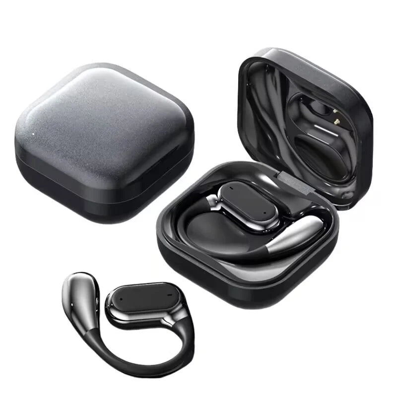 Open Ear Bluetooth 5.4 Headphones Wireless Sports Earbuds for Running Fitness Learning with Microphone