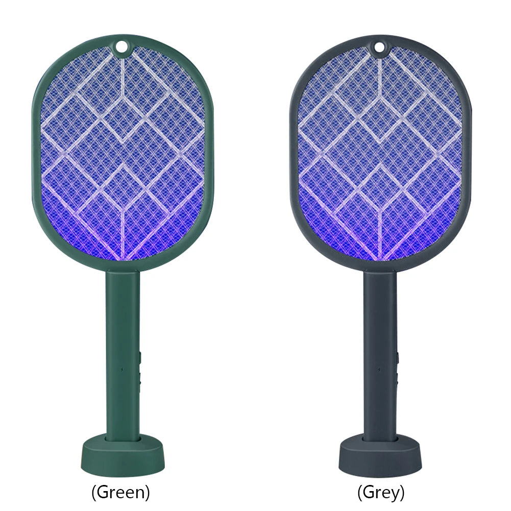 Electric Mosquito Racket 2-in-1 Fly Swatter Trap Electric Mosquito Swatter USB Rechargeable Mosquito Racket Fly Zapper For Home
