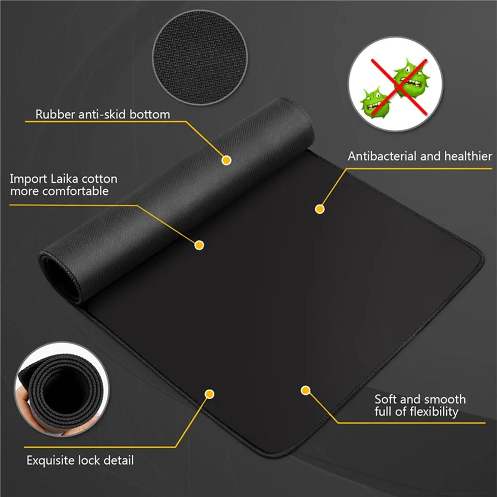 Black Cat Clouds Fast Delivery Keyboard mouse pads lock-edge Mouse pad kawaii Pink Purple Office desktop protection pad XXL rug