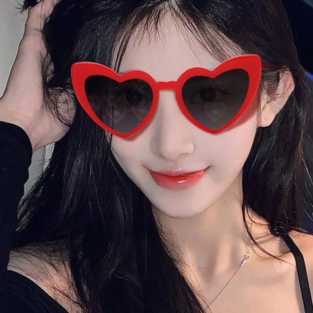 Love Special Effect Heart-shaped Glasses Fashion Heart Diffraction Sunglasses Watch The Night Lights Become Love Special Effect
