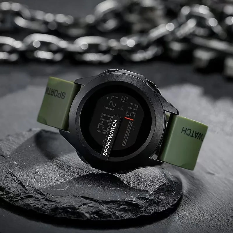 Electronic watch, multi-functional simple fashion trend cool outdoor luminous sports electronic watch