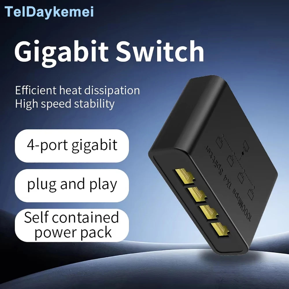 1 To 4 1000Mbps Gigabit Network Splitter Cable Expander Network Switch Ethernet