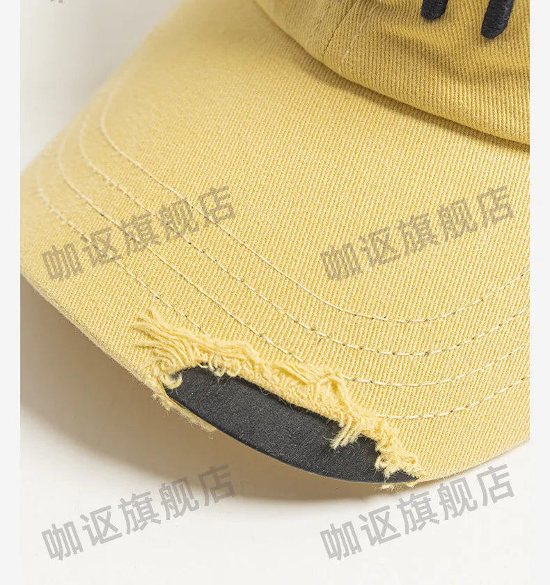 Hats for Women Spring and Summer Outdoor Travel Sun Protection Versatile Fashion Letter Embroidery Hip Hop Baseball Caps for Men