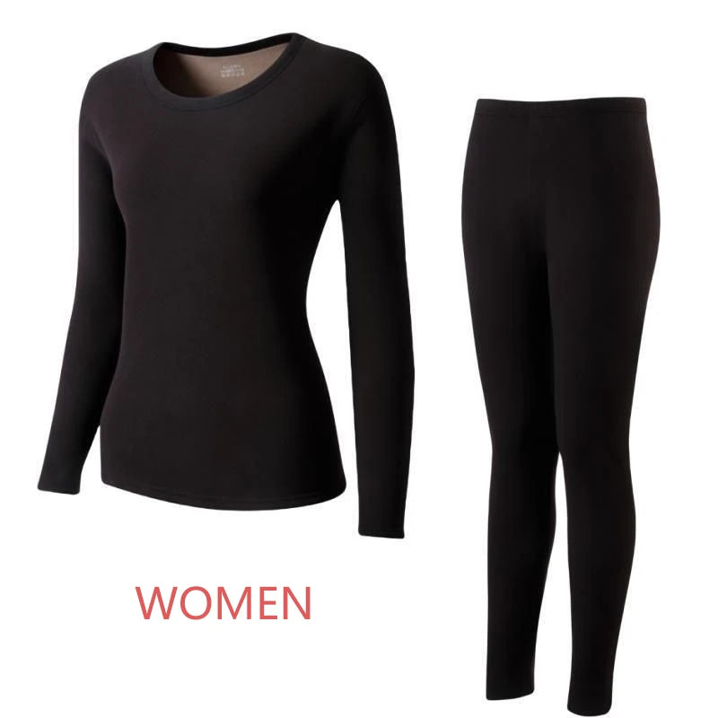 Winter Thermal Underwear Set Men Women Thickened Keep Warm for Cold Weather Long Sleeve Thermos Underwear Bottoming Top Pants