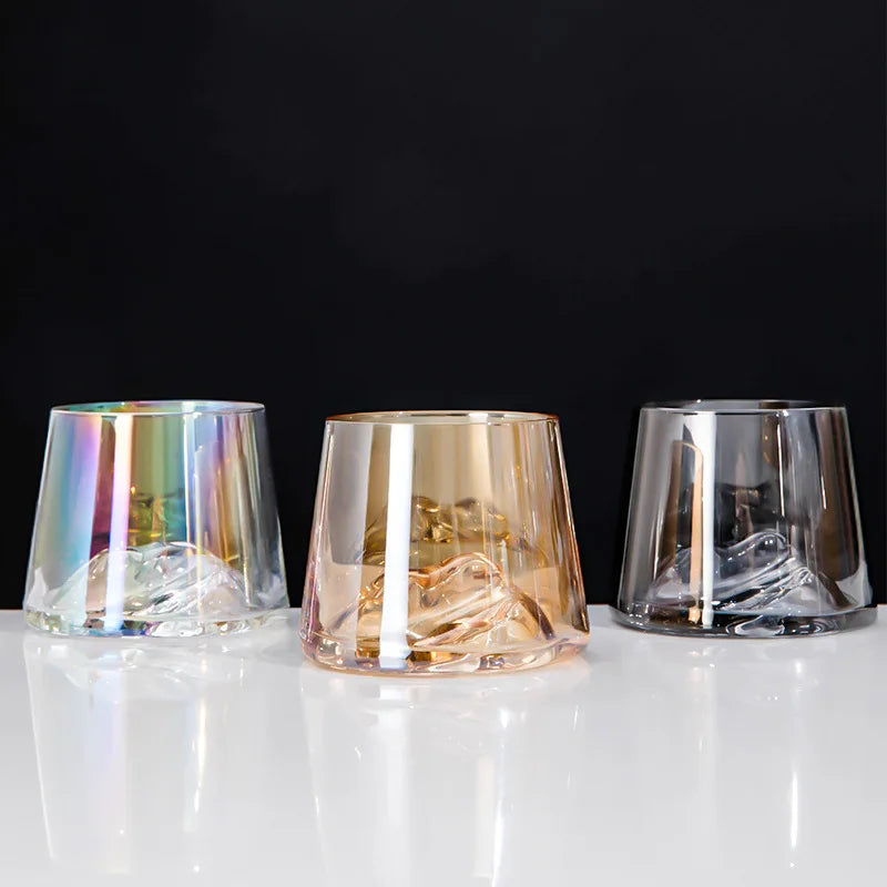 Crystal Glass Whiskey Cup, Japanese Liquor Glass, Clear Iceberg Glass, Suitable for Vodka, Liqueur, Tequila, Shochu, Cocktail