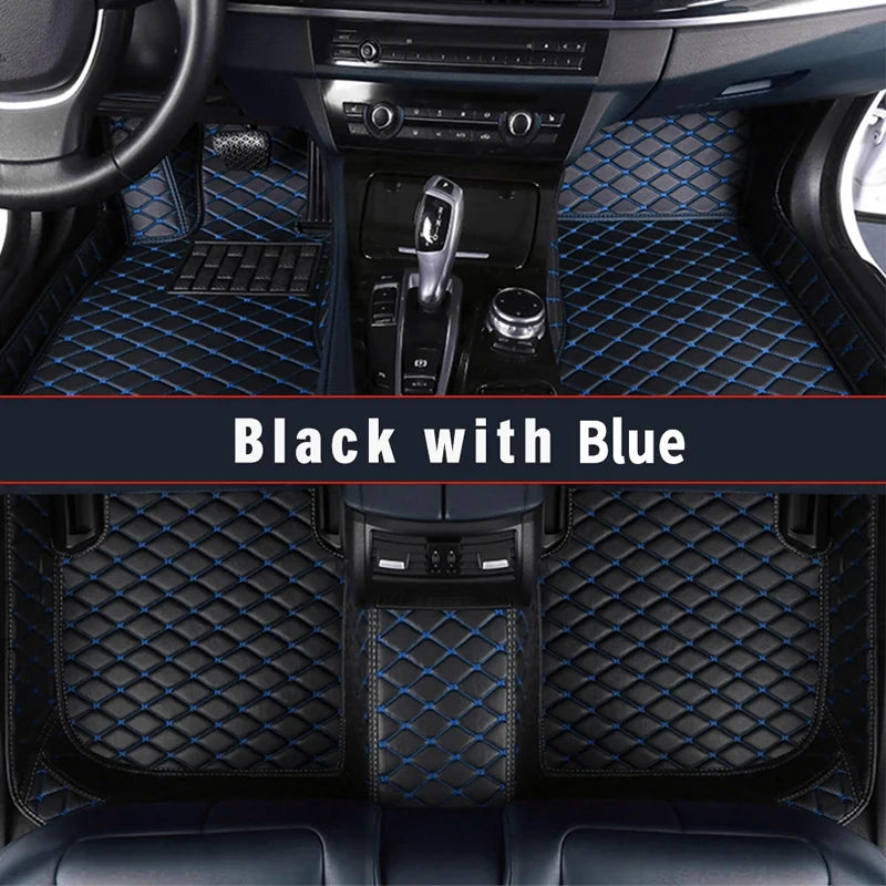 Car Floor Mats For Peugeot 206CC 206 CC T16 2000~2008 Leather Mat Carpets Rugs Protective Pad Set Interior Parts Car Accessories