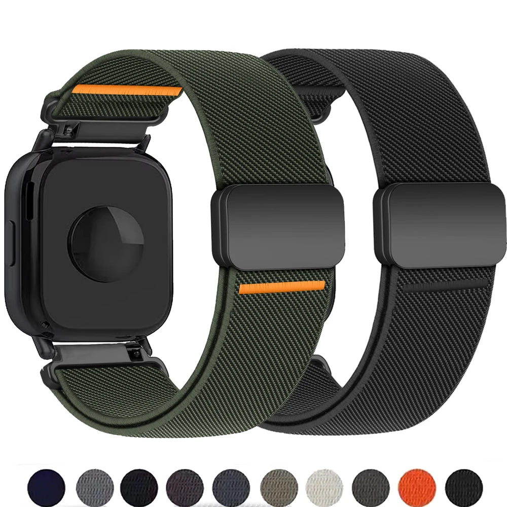 Magnetic band for redmi watch 5 Active/5 Lite strap nylon correa amazfit bip 6/5/helio/Balance 2/GTR 4 3 2/22mm watch straps