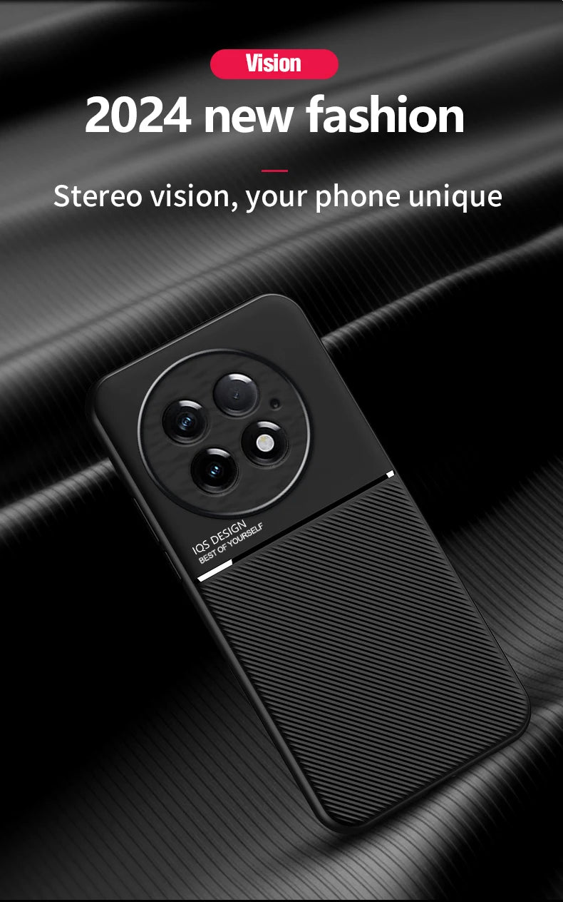 Rugged Protective Cover For OnePlus 13 One Plus 13R Case Built-in Car Magnetic Holder Phone Coque Fundas