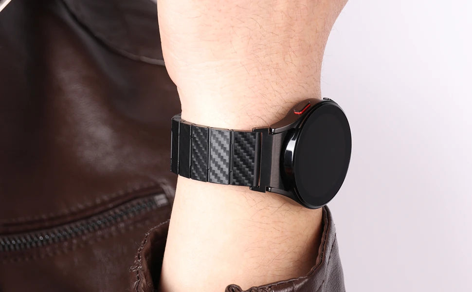 Luxury Carbon Fiber Band For Samsung Galaxy Watch 7 6 5 4 40mm 44mm Bracelet For Galaxy 5Pro 45mm 4 6 Classic 43 47mm 46mm Strap