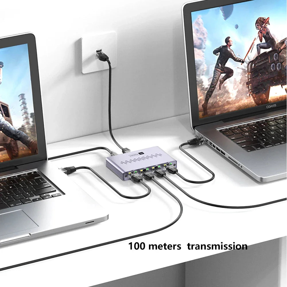 Gigabit Ethernet Splitter 1 to 2/3/4 1000Mbps RJ45 LAN Internet Splitter for PC Laptop Nintendo Switch Router TV Box Digital TV