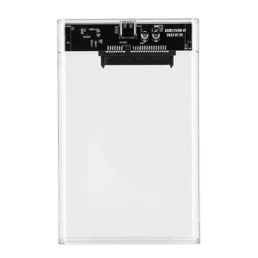 2.5 inch HDD Case SATA To USB3.1  External Hard Drive Case 5 Gbps  SSD Box USB3.0 To Type-C Transparent Black Hard Disk Box