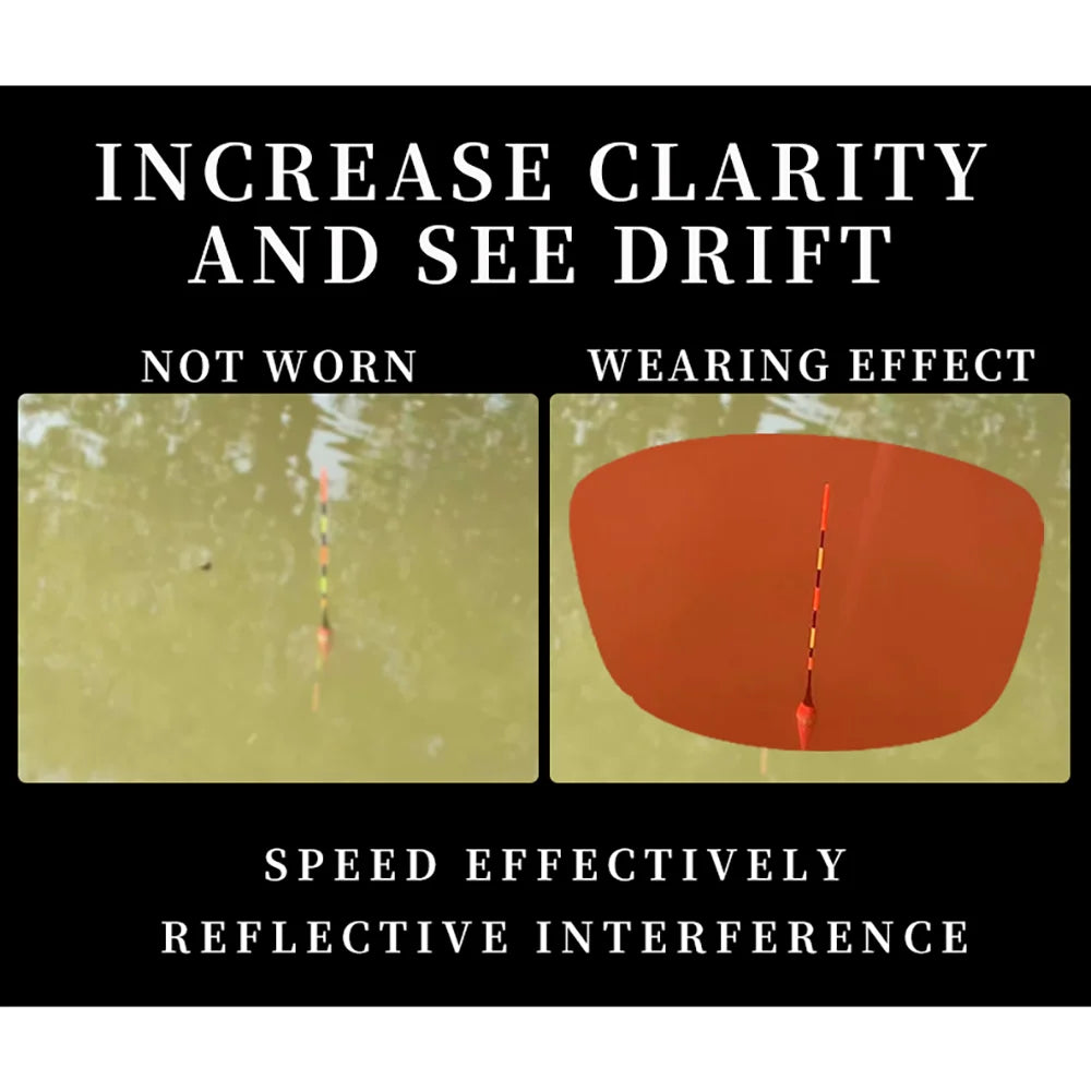 VIVIBEE Red Fishing Sunglasses Polarized Men UV400 Ourdoor Anti Glare Goggles Women Easy Float Eyeglasses