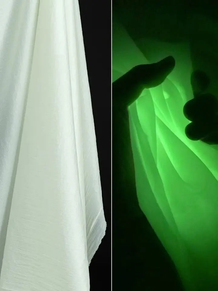 1m*1.45m Glow In The Dark Fabric Color-changing Luminous Satin Fabrics Illuminant Designer Cloth for DIY Sewing Clothing