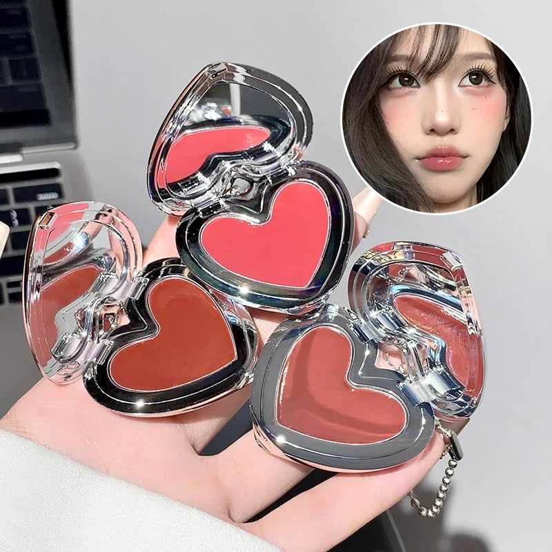 Heart-shaped Mirror Water Light Lipstick Guava Pink Lasting Shiny Moisturizing Lip Gloss Natural Skin-Brightening Lip Makeup