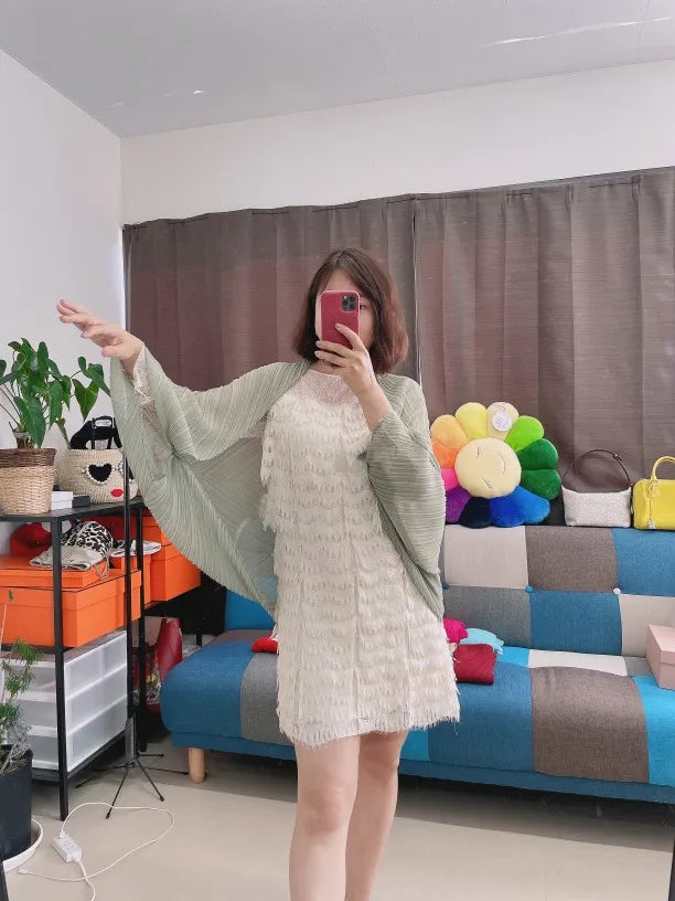 Miyake Pleated Women Scarf Shawl Fabric Korean Fashion Thin Sunscreen Scarf Foulard Femme Luxe Marque Hijabs for Woman
