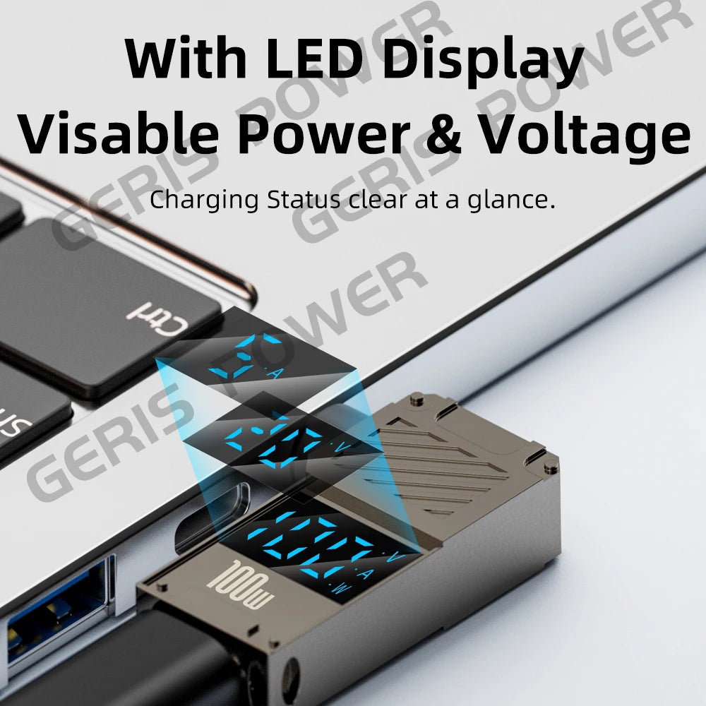 100W USB Type C Fast Charging Adapter Plug Connector Universal USB C to DC Laptop Charger Converter for Lenovo Dell Asus Hp Acer