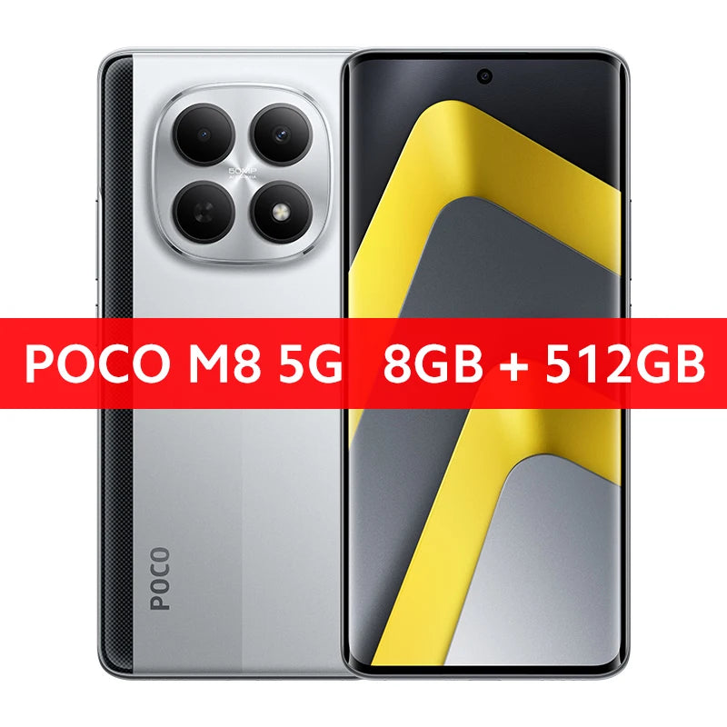 Global version POCO M8 Snapdragon® 6 Gen3 NFC 6.77" Flow AMOLED display 50MP main camera smartphone 45W turbo charging 5520mAh
