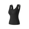 U-neck Right-angle Shoulder Vest Seamless Invisible Thermal Underwear Winter Autumn Sleeveless Underwear for Women