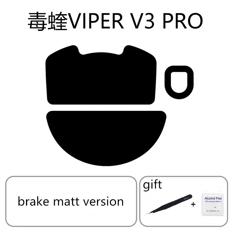 1 Set Ultraglide Mouse Skates For Razer VIPER V3 PRO Brake Control Speed Silence Mouse Feet ICE Version Mice Glides PTFE Feet