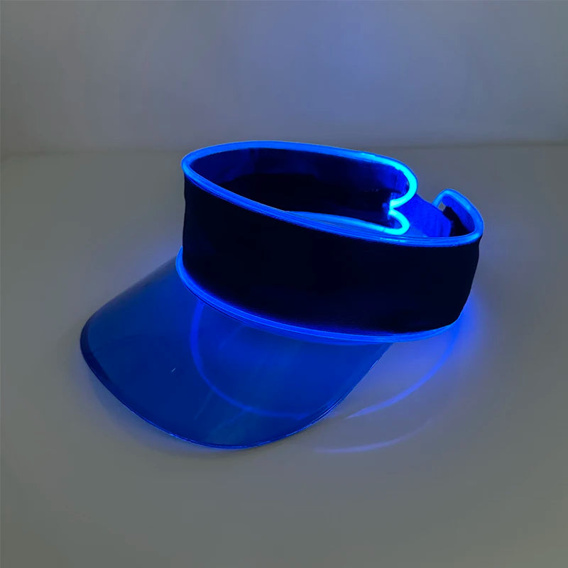 Glowing Summer Sunshade Cap Holidays Outdoor Hiking Running Sports LED Hat NightClub Rave Party Luminous Accessories Travel Hats