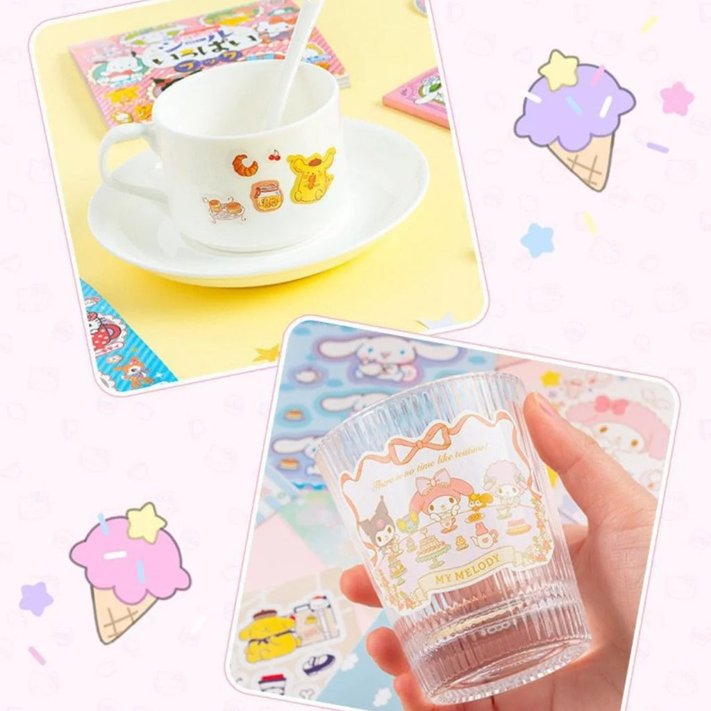 24pcs/set Sanrio Series Cute Stickers Book DIY Kawaii Cartoon Anime Stickers for Laptop Skateboard Bike Guitar Laggage Bicycle