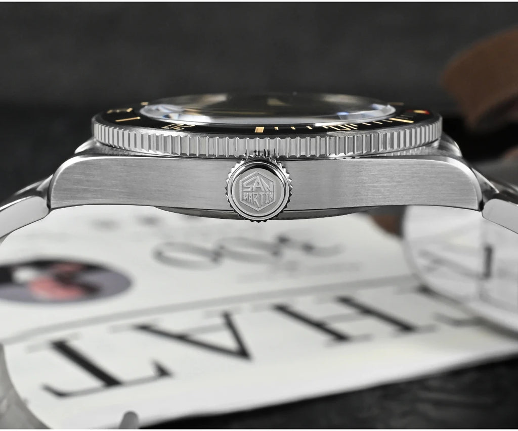 San Martin 40mm Vintage Diver Luxury Men Wristwatch Brand Classic BB58 PT5000 Automatic Mechanical Watches Sapphire 20Bar SN0008
