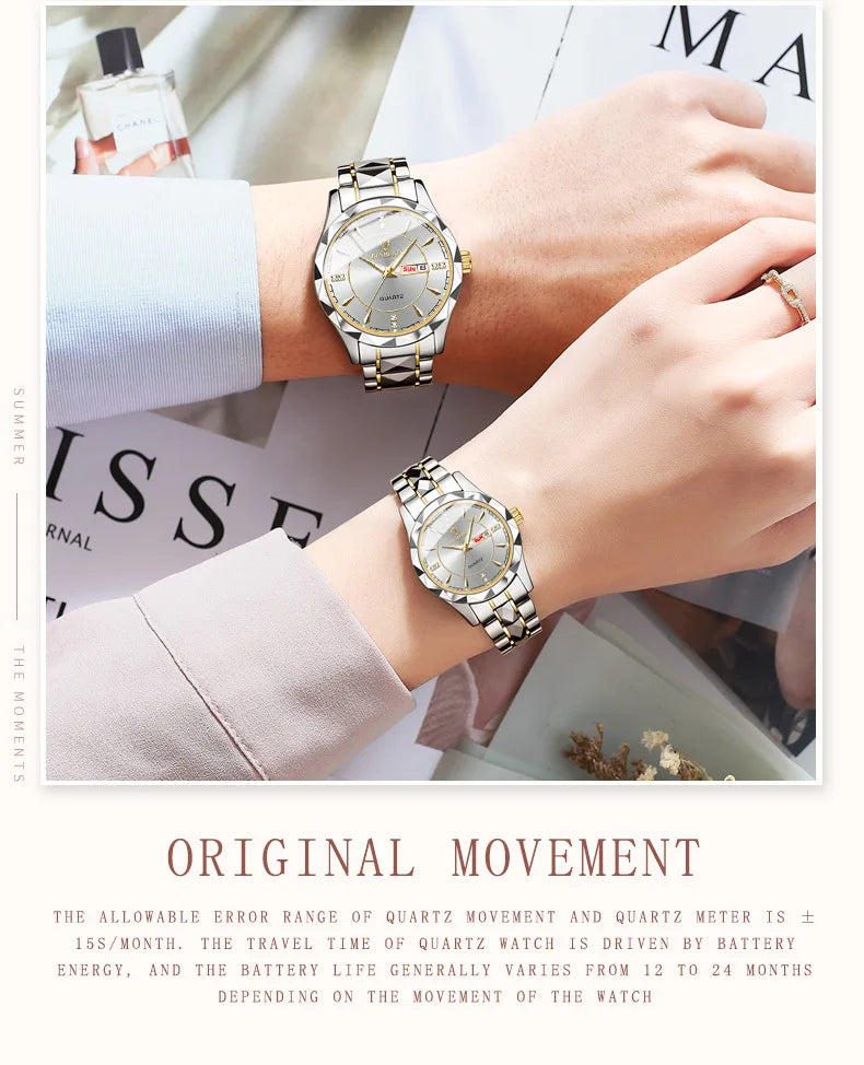 BINBOND 5552 Japanese Quartz Movement Fashion Women's Watch Top Brand Luxury Stainless Steel Strap Date Calendar Watch-1