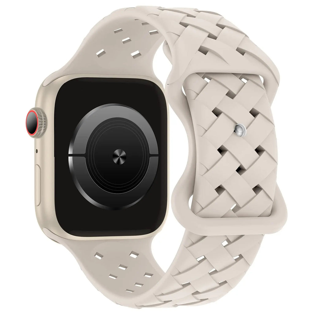 Woven Loop Silicone Strap for Apple Watch Band Ultra 49mm 44mm 40mm 45mm 42mm Sport Bracelet for IWatch Series 8 7 6 5 4 3 2 1