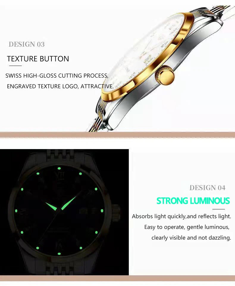 POEDAGAR Top Luxury Fashion Women Watches Waterproof Luminous Date Ladies Quartz Watch Stainless Steel Simple Casual Woman Watch
