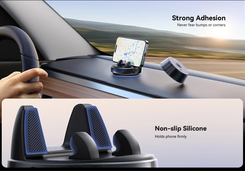 Joyroom Dashboard Car Phone Mount Holder One-Handed Operation Car Navigation Holder For 4.7-7'' Phones 360° Rotation For iPhone