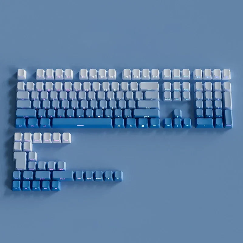 Gradient Keycaps 134 Keys OEM Profile PBT Double Shot Keycap For MX Switch Gaming Mechanical Keyboard Side Printed RGB Key Caps