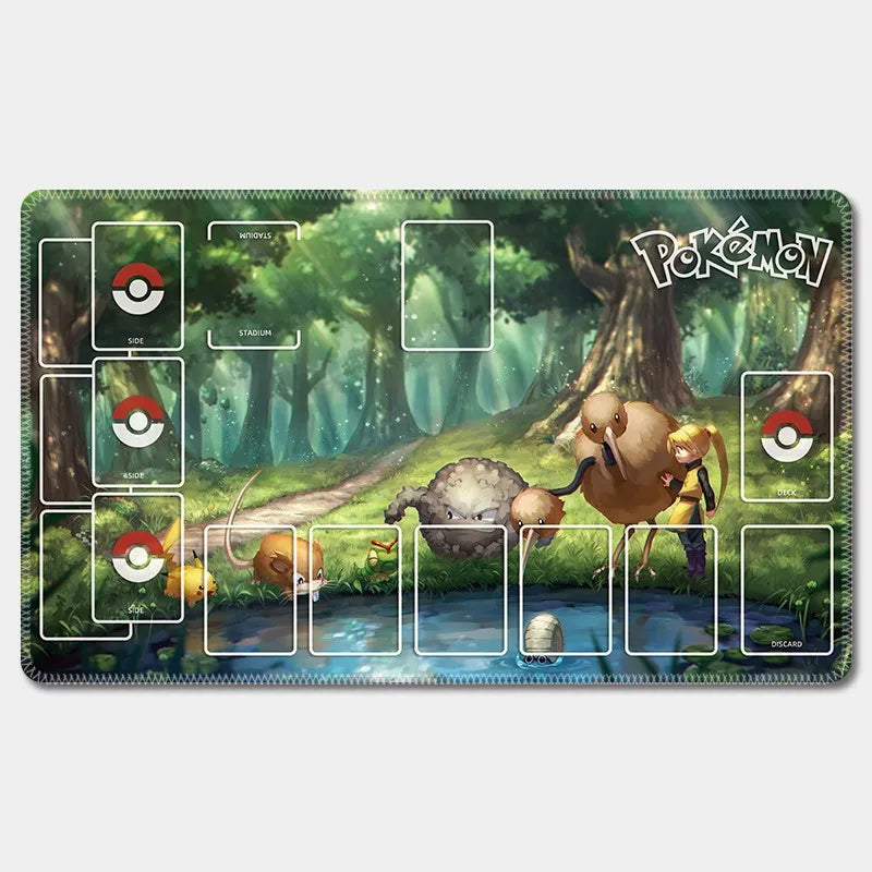 PTCG Pokemon Iono Rosa Eevee Snorlax Animation Characters Single Table Mat Battle Pad Classics Anime Collection Cards Toy Gift